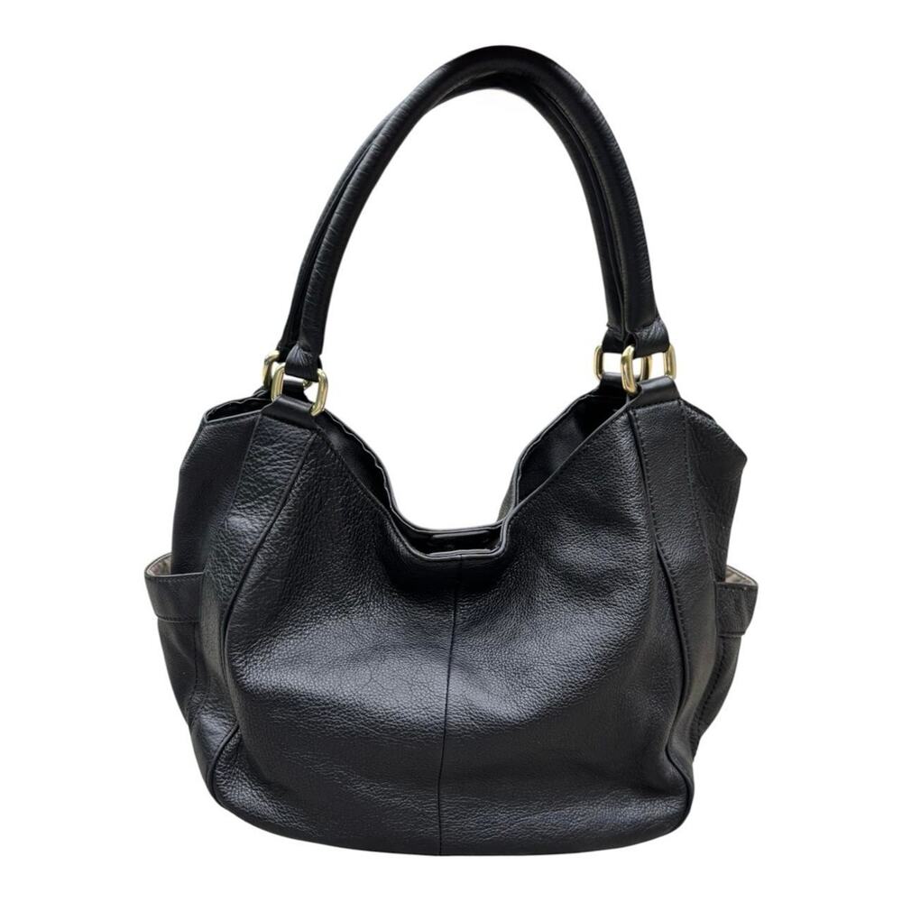 J. Crew Genuine Leather Shoulder Bag Hobo Gold Hardware Slouchy Quiet Luxury - Picture 2 of 8